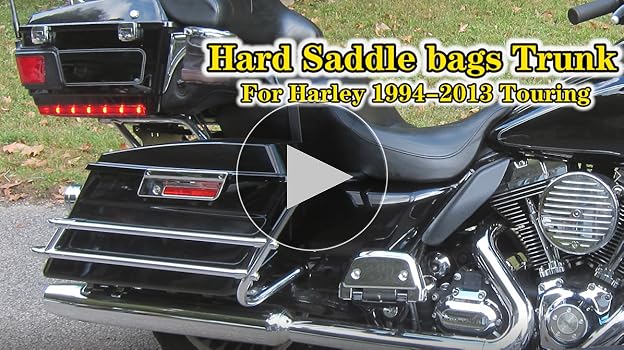 Amazon.com: XFMT Motorcycle Saddlebags Vivid Black Hard